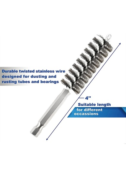 12 Adet Tel Delik Fırçası Delik Temizleme Fırçası Fırça Seti Paslanmaz Çelik Tel Bükülmüş Fırça Matkap Darbeli Sürücü Için 6 Boyutta (Yurt Dışından) modelleri