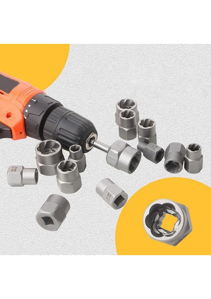 14 Adet Darbe Cıvata ve Somun Sökücü Seti, Altıgen Adaptör Çıkarma Soket Seti ile Soyulmuş Bijon Sökücü (Yurt Dışından) modelleri