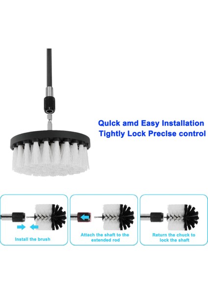 Elektrikli Halı Fırçası Matkap Seti Çok Amaçlı Temizleyici Oto Lastikleri Temizleme Araçları Genişletici B ile Banyo Scrubber Fırçalar (Yurt Dışından)