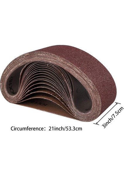 18 Paket Zımpara Kayışı 3X21 Inç (75X533MM) Alüminyum Oksit Zımpara Kayışı (3 Adet 60 80 120 180 240 400 Grit) Bantlı Zımpara Makinesi Için (Yurt Dışından) fiyatları