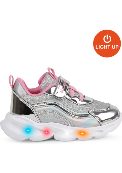Glossy Shiny Çocuk Spor Ayakkabı 4430 Silver