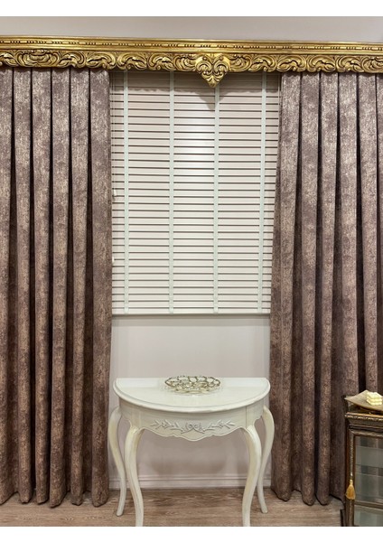 Bej Rengi %100 Orijinal Ahşap Jaluzi Perde 50 Mm Ofis Modern Ve Tüm Mekanlar Için