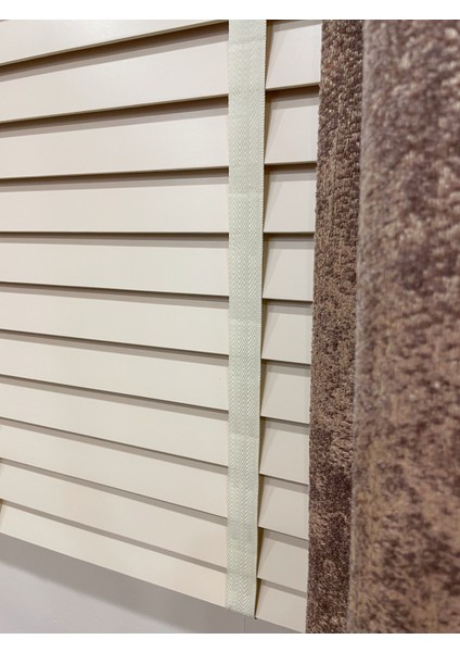 Bej Rengi %100 Orijinal Ahşap Jaluzi Perde 50 Mm Ofis Modern Ve Tüm Mekanlar Için indirimleri