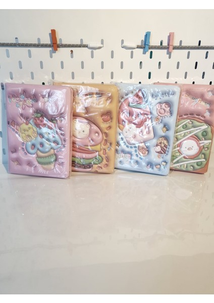 Antkırtasiyeaksesuar Hediyelik Kabartmalı Pofuduk Günlük Anı Defter Hamburger Desenli modelleri