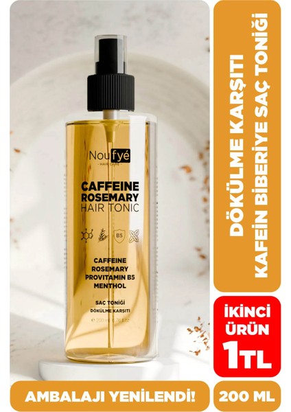 Anti Dökülme Saç Toniği, Biberiye, Kafein, Provitamin B5, Mentol, 200 ml