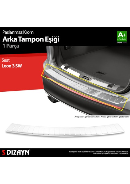 Seat Leon Sw Krom Arka Tampon Eşiği 2013-2019 A+ Kalite