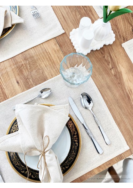 35 x 50 cm 1 Adet Pamuk Keten Runner Sunum Peçetesi, Servis Peçetesi , Amerikan Runner modelleri