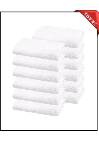 12 Adet Büyük Boy Mikrofiber 50 x 90 cm , Fitness Havlusu , Spor Havlusu , Kuaför Havlusu