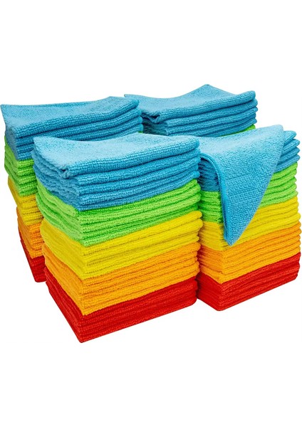4 Adet Standart Boy 30 x 30 cm Toz Bezi, Ofiz Bezi, Temizlik Bezi, Mikrofiber Bez, Çok Amaçlı Bez