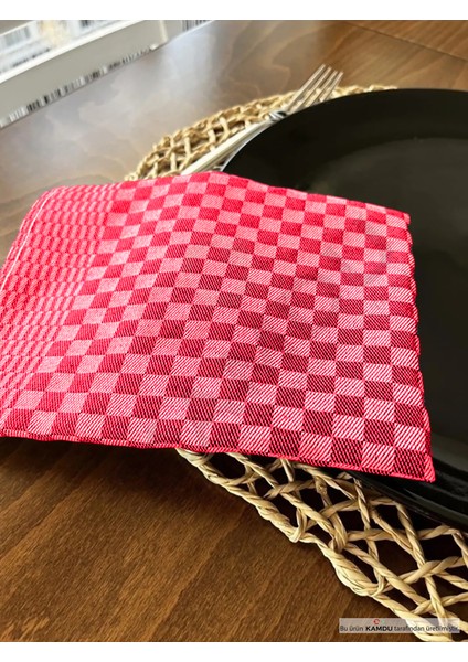 4 Adet 40 x 60 cm Ekose Desen, Alman Peçetesi, Mutfak Havlusu, Kurulama Havlusu, Mutfak Havlusu