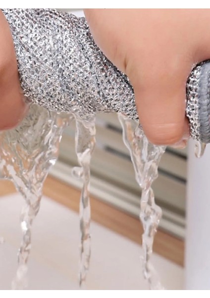 20X20 3 Adet Inox Tel Bez Zor Kir Bezi, Inox Telli Bulaşık Bezi, Mutfak Banyo Bezi