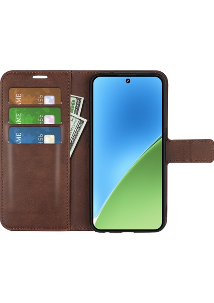 Xiaomi 15 Stand Çizilmez Buzağı Dokulu Deri Telefon Kapağı (Yurt Dışından) fiyatları