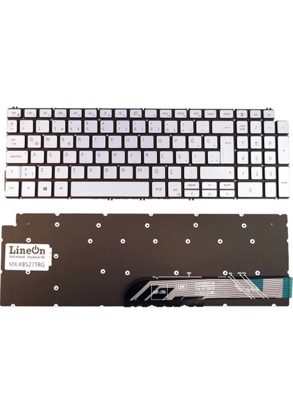 Dell Inspiron 15 P90F P42E Notebook Klavye Gri