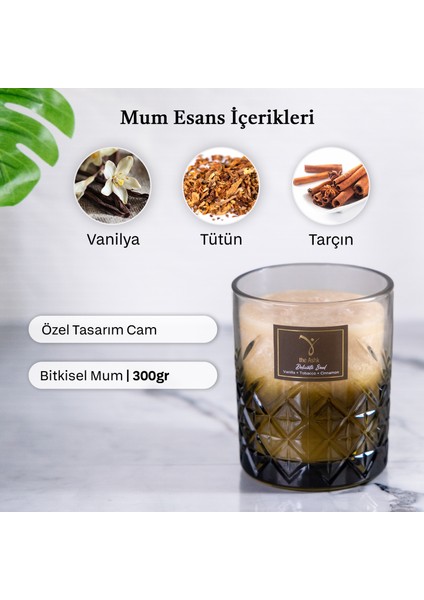 Delicate Serisi Soul Mum - 300GR Vanilya, Tütün ve Tarçın Kokulu Organik El Yapımı Dekoratif Cam Mum modelleri
