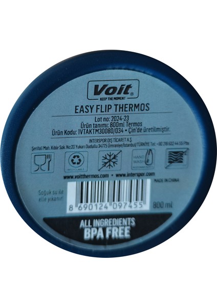 Voıt Easy Flıp Thermos 800 ml