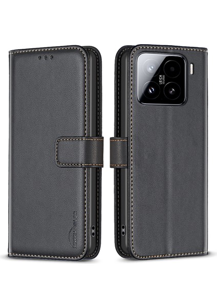 Xiaomi 15 Cüzdan Folyosu Flip Deri Kapak (Yurt Dışından)