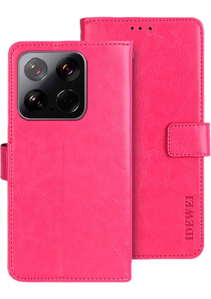 Xiaomi 15 Standlı Kılıf Crazy Horse Doku Deri Telefon Kapağı (Yurt Dışından)