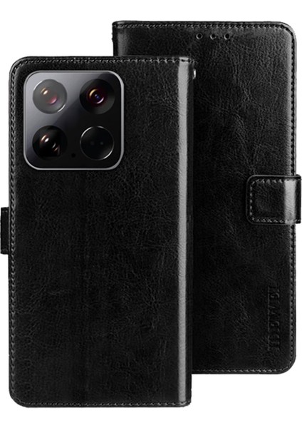 Xiaomi 15 Standlı Kılıf Crazy Horse Doku Deri Telefon Kapağı (Yurt Dışından)