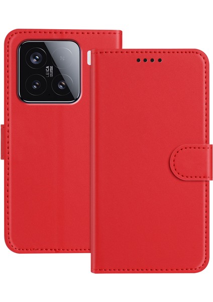 Xiaomi 15 Deri Cüzdan Standı Anti Drop Telefon Kapağı (Yurt Dışından)