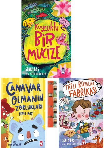 Kuyruklu Bir Mucize / Canavar Olmanın Zorlukları / Tatlı Rüyalar Fabrikası (3 Kitap)