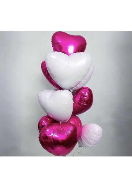 2 Adet Folyo Balon Fuşya Koyu Pembe Uçan Balon 45 cm 18 Inç