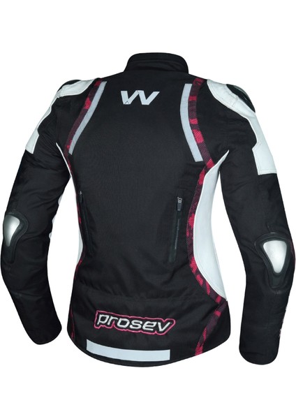 W51A Rose Kadın 4 Mevsim Motosiklet Montu Beyaz fiyatları