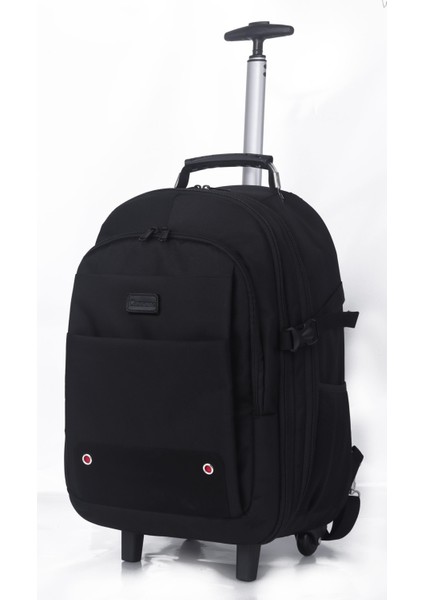 VIP Travel Serisi TROL-VIP100 Tekerlekli Trolley 17,3,15,6,14 Uyumlu Sırt Laptop Çantası - Siyah
