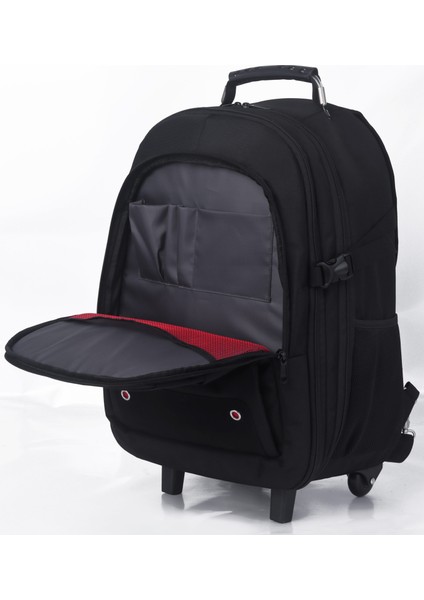 VIP Travel Serisi TROL-VIP100 Tekerlekli Trolley 17,3,15,6,14 Uyumlu Sırt Laptop Çantası - Siyah
