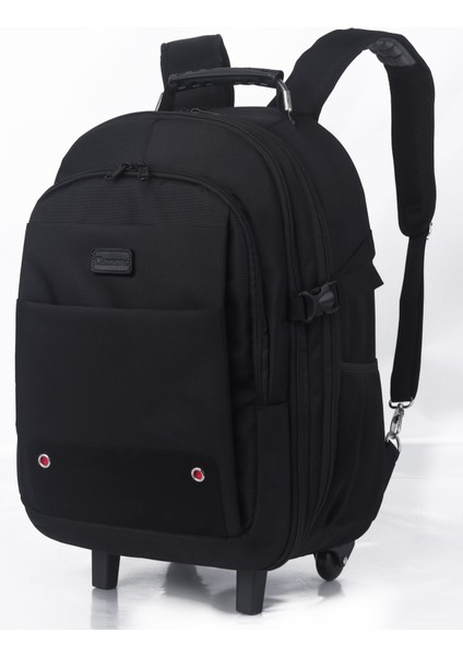 VIP Travel Serisi TROL-VIP100 Tekerlekli Trolley 17,3,15,6,14 Uyumlu Sırt Laptop Çantası - Siyah