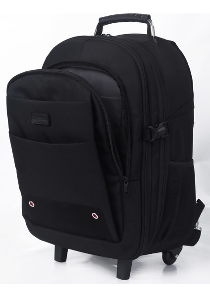 VIP Travel Serisi TROL-VIP100 Tekerlekli Trolley 17,3,15,6,14 Uyumlu Sırt Laptop Çantası - Siyah