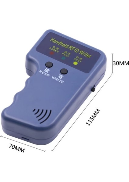 125KHZ El Tip Okuyucu Yazıcı Kopyalayıcı 5 Adet Id Değişebilir 125KHZ Anahtarlık Manyetik Kart Anahtarlık Etike Personel Takip Kapı Giriş Kontrol Sayaç Proximity