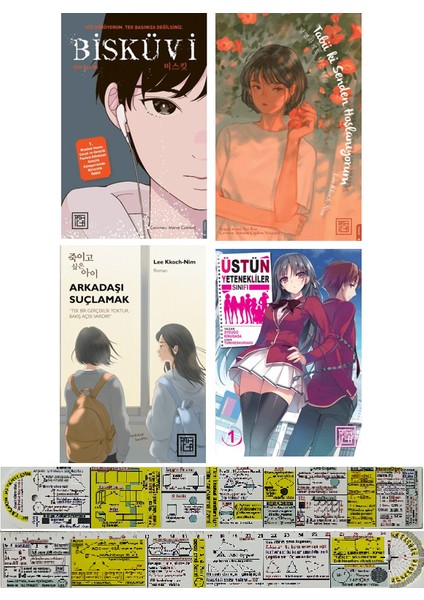 Bisküvi / Tabiiki Senden Hoşlanıyorum / Arkadaşı Suçlamak / Üstün Yetenekliler Sınıfı 4 Kitap (Matematik Öğreten Cetvel)