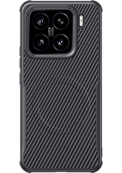 Xiaomi 15 Karbon Fiber Pu+Pc+Silikon Koruyucu Kapak Magsafe ile Uyumlu (Yurt Dışından)