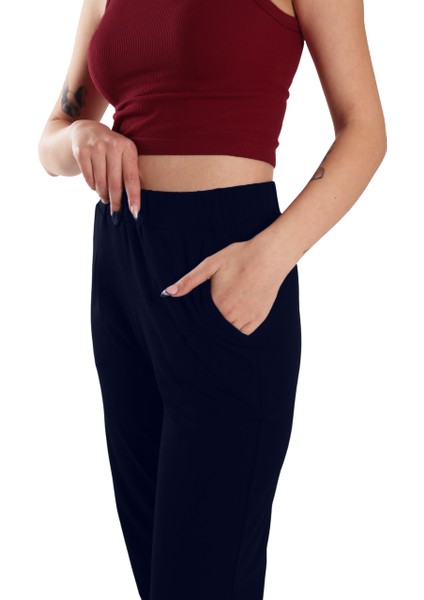 Kadın Lacivert Eşofman Altı (Büyük Beden Seçeneğiyle) modelleri