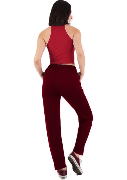Kadın Bordo Eşofman Altı (Büyük Beden Seçeneğiyle) fırsatları