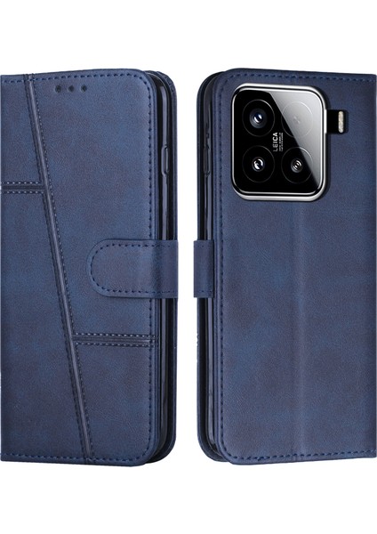 Xiaomi 15 Standı Çevirme Koruyucu Deri Telefon Kapağı (Yurt Dışından)