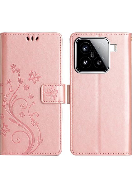 Xiaomi 15 Pu Deri Telefon Cüzdan Kılıfı Kayışlı (Yurt Dışından)