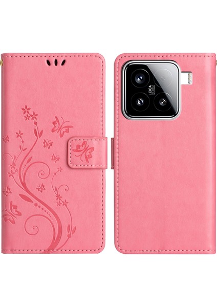 Xiaomi 15 Pu Deri Telefon Cüzdan Kılıfı Kayışlı (Yurt Dışından)