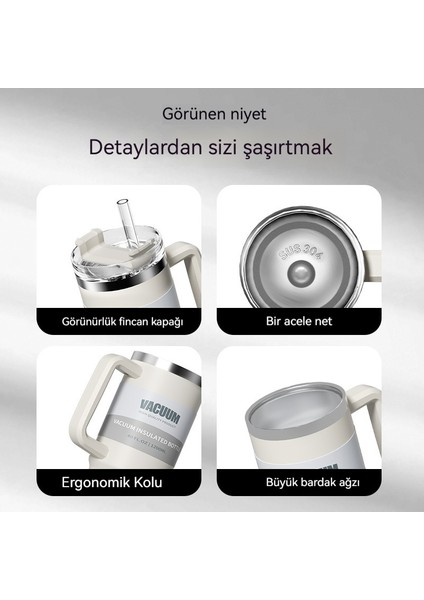 1200ML Araba Dak 304 Paslanmaz Çelik Pipet Yalıtım Dak Araba Su Dağı Içme (Yurt Dışından)