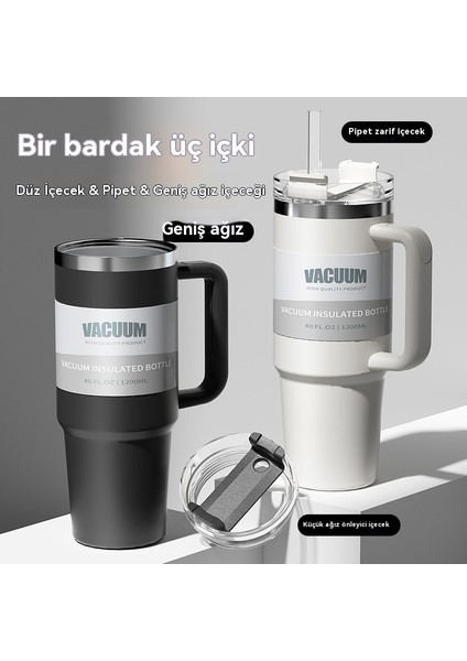 1200ML Araba Dak 304 Paslanmaz Çelik Pipet Yalıtım Dak Araba Su Dağı Içme (Yurt Dışından)
