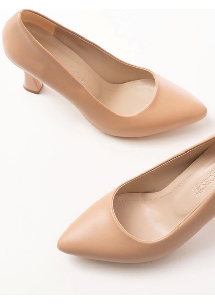 ST-001 Nut Günlük 9 cm Topuklu Bayan Stiletto Ayakkabı