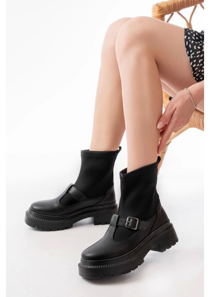 236-2034 Siyah Streç Günlük Kadın Bot fiyatları