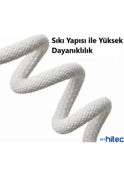 6A 60W Apple Iphone 15 ve Üzeri Uyumlu Type-C To Type-C Örgülü Hızlı Data ve Şarj Kablosu Beyaz