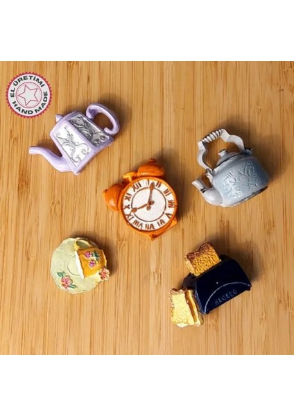 2540 El Yapımı 5'li Tematik Minyatür Eşyalar Magnet