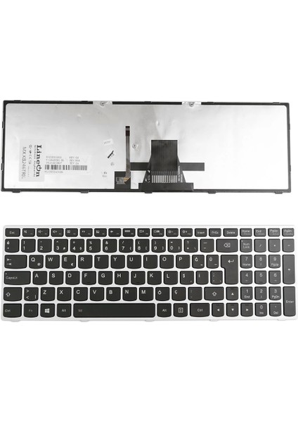 Lenovo Ideapad 300-15ISK Notebook Klavye Gümüş Işıklı