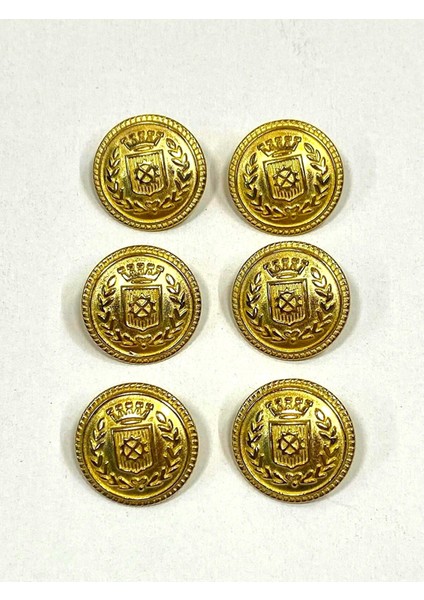 8 Adet 15 mm (1.5 Cm) Çelenk Model Gold Renk Trençkot ve Blazer Ceket Düğmesi fırsatları