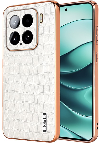 Xiaomi 15 Galvanik Timsah Dokulu Pu+Tpu Telefon Kapağı (Yurt Dışından)