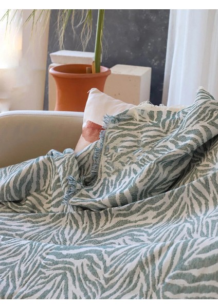 60 x 210 cm Zebra Desenli Koltuk Örtüsü, Tek Kişilik Pike, Tek Kişilik Yatak Örtüsü, Tv Battaniyesi