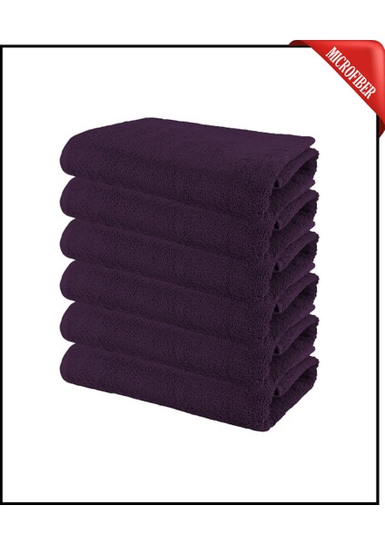 6 Adet Büyük Boy Mikrofiber 50 x 90 cm , Fitness Havlusu , Spor Havlusu , Kuaför Havlusu