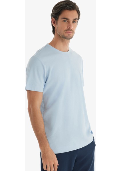 Erkek T-Shirt 40741 - Mavi